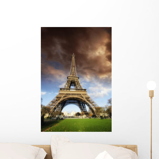 Bad Weather Approaching Eiffel Wall Decal