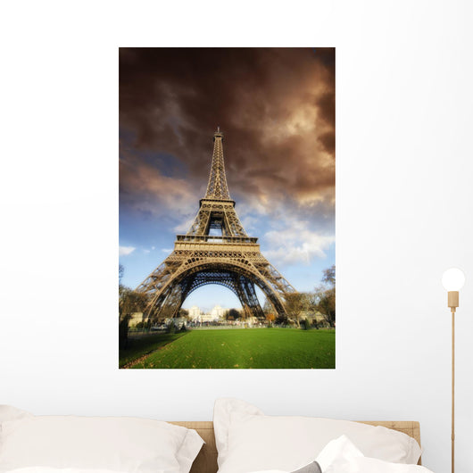 Bad Weather Approaching Eiffel Wall Decal
