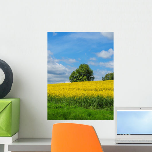 Meadow with Yellow Flowers Wall Decal