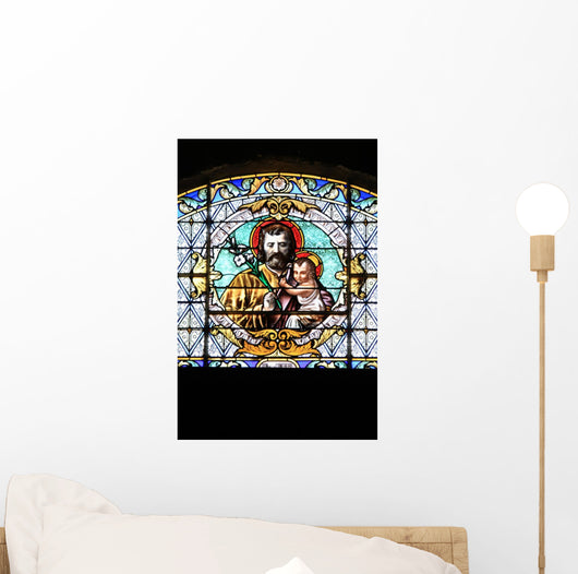 Small Stained Glass Window French Church Wall Decal