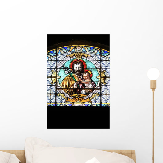 Small Stained Glass Window French Church Wall Decal