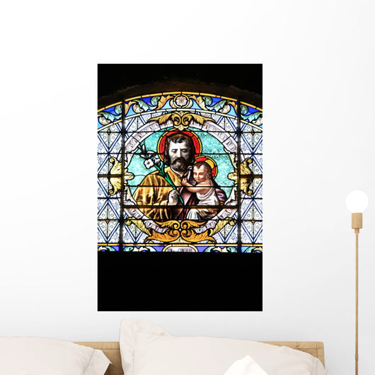 Small Stained Glass Window French Church Wall Decal