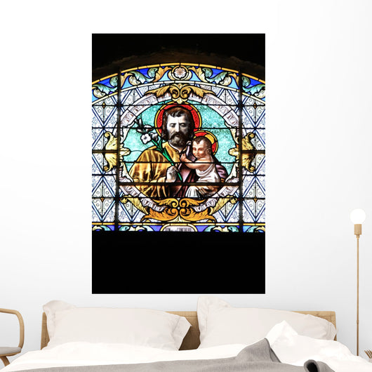 Small Stained Glass Window French Church Wall Decal