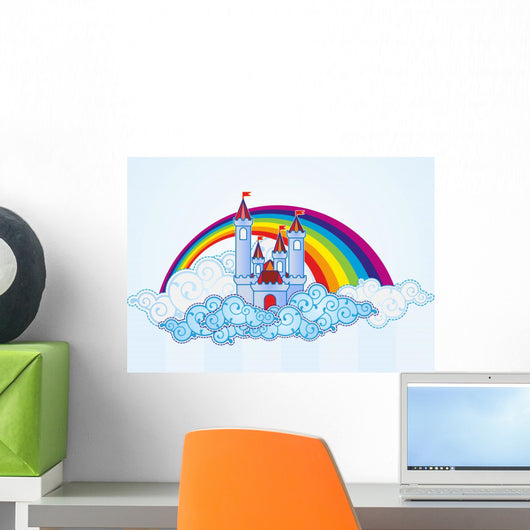 Cartoon Castle Sky Wall Decal