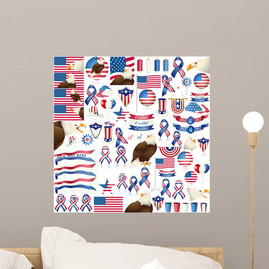 4th July Independence Day Wall Decal