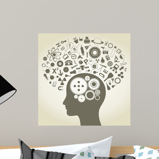 Science Head Wall Decal