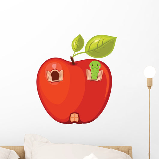 Apple Worm Wall Decal