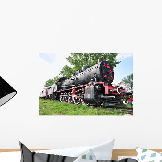 Red and Black Train Wall Decal
