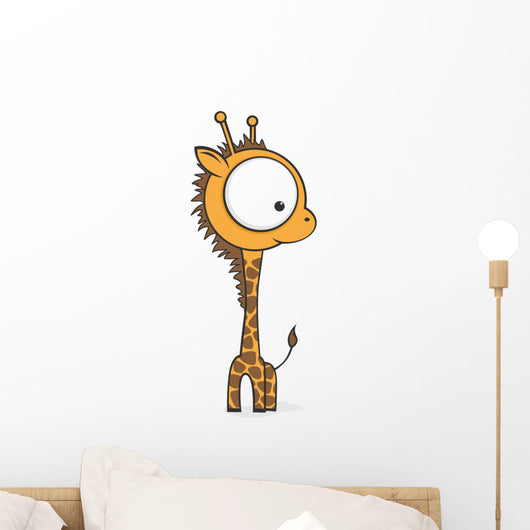 Big-eyed Giraffe Wall Decal