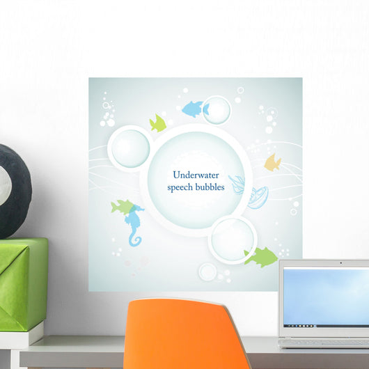 Underwater Speech Bubbles Marine Wall Decal