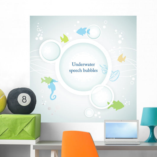 Underwater Speech Bubbles Marine Wall Decal