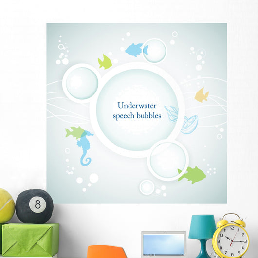 Underwater Speech Bubbles Marine Wall Decal