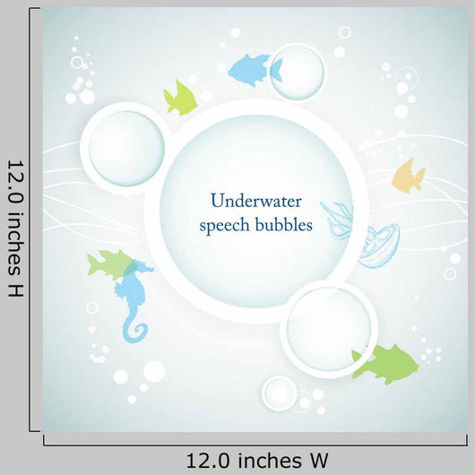 Underwater Speech Bubbles Marine Wall Decal