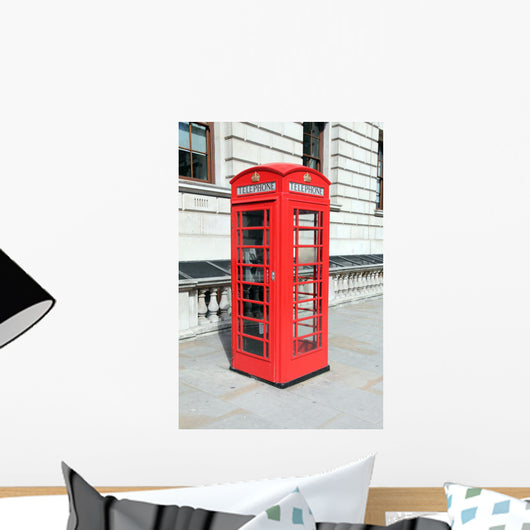 London Red Telephone Box Wall Decal