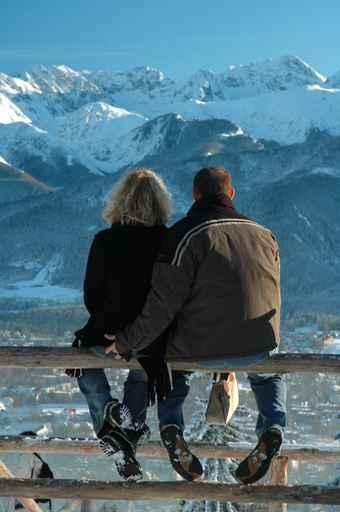 Couple at Tatra Mountains Close-up Wall Decal