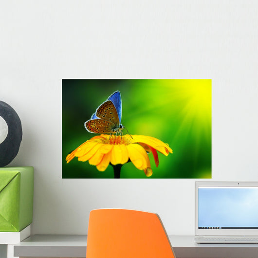 Blue Butterfly Wall Decal