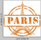 Stamp with Eiffel Tower Wall Decal