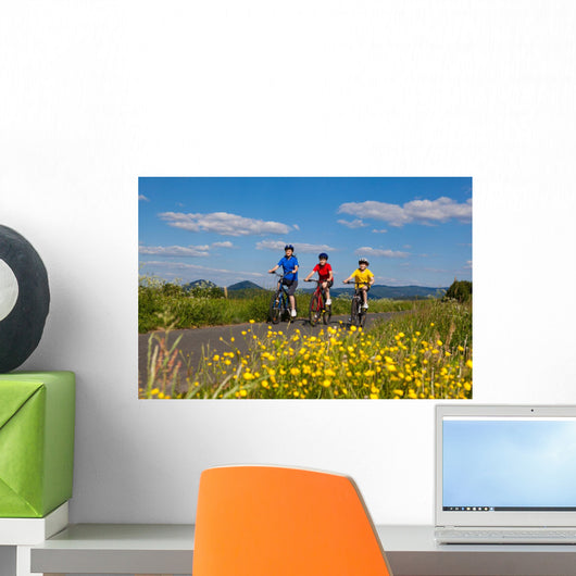 Family Biking Wall Decal