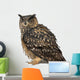 Eurasian Eagle-owl Eyes Closed Wall Decal