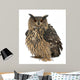 Fluffed Eurasian Eagle-owl Wall Decal