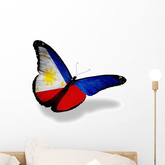 Philippines Flag Butterfly Wall Decal