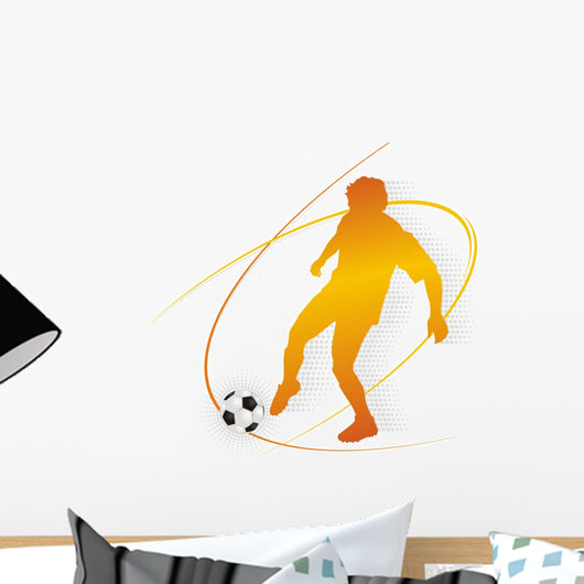 Orange Soccer Wall Decal
