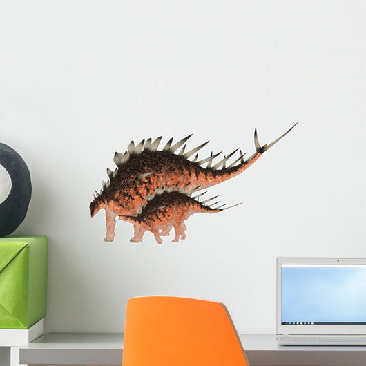 Adult and Young Kentrosaurus Wall Decal