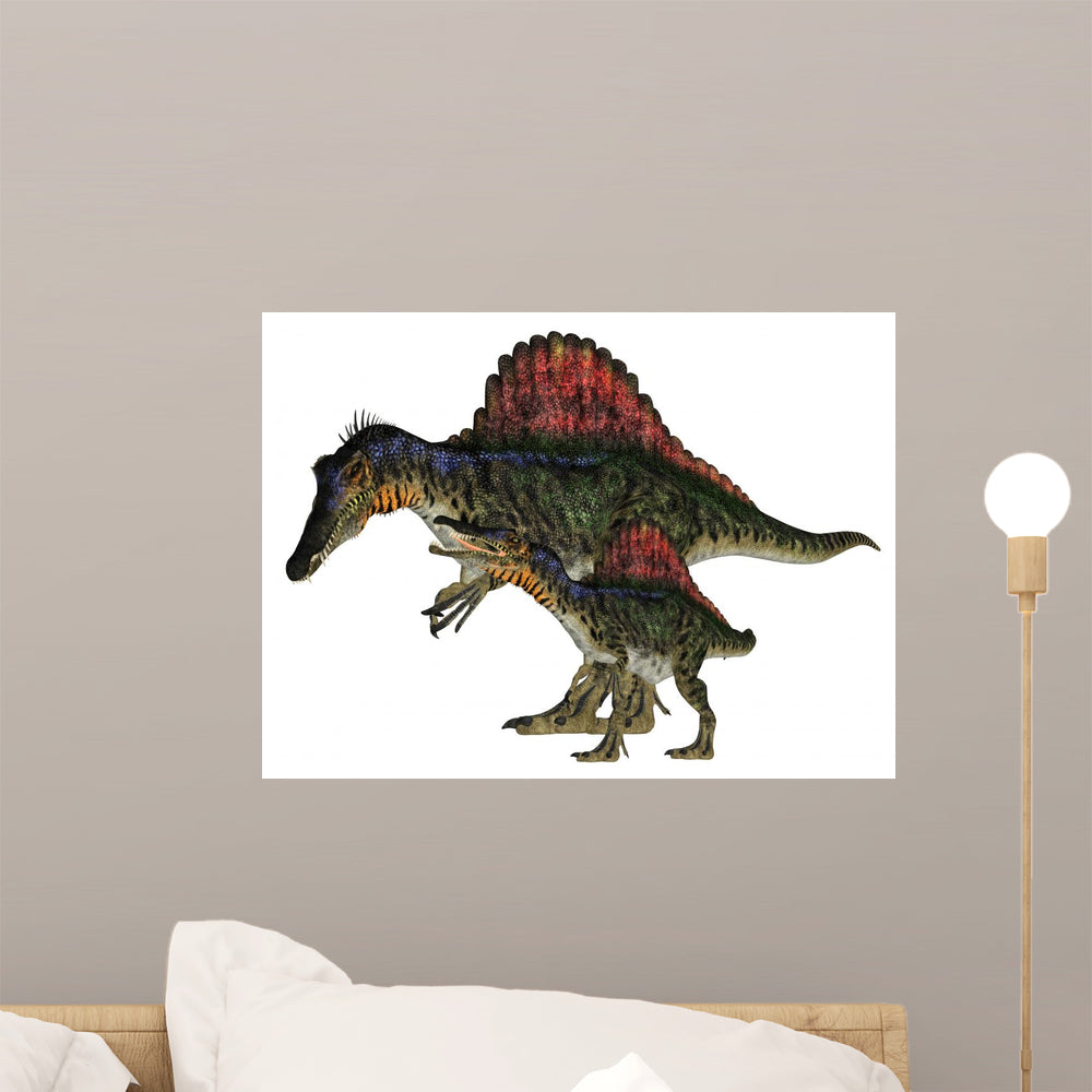 Adult And Young Spinosaurus Wall Decal WallMonkeys Wallmonkeys Adult And Young Spinosaurus Wall Decal WallMonkeys Wallmonkeys