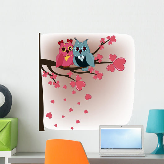 Two Owls Tree Lovers Wall Decal