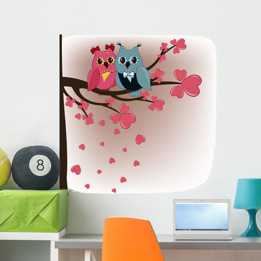 Two Owls Tree Lovers Wall Decal