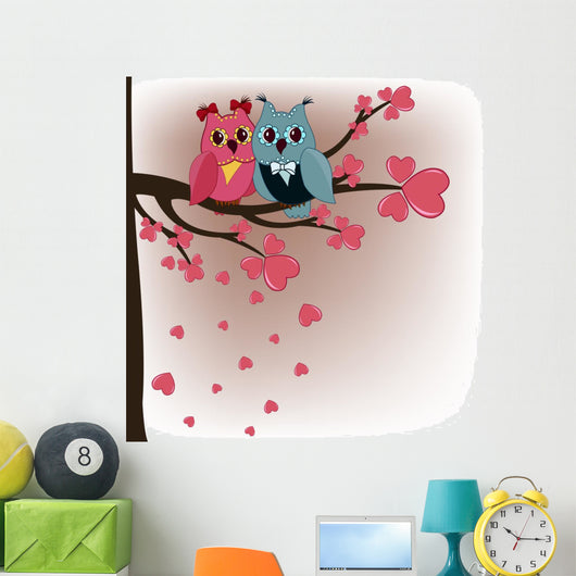 Two Owls Tree Lovers Wall Decal