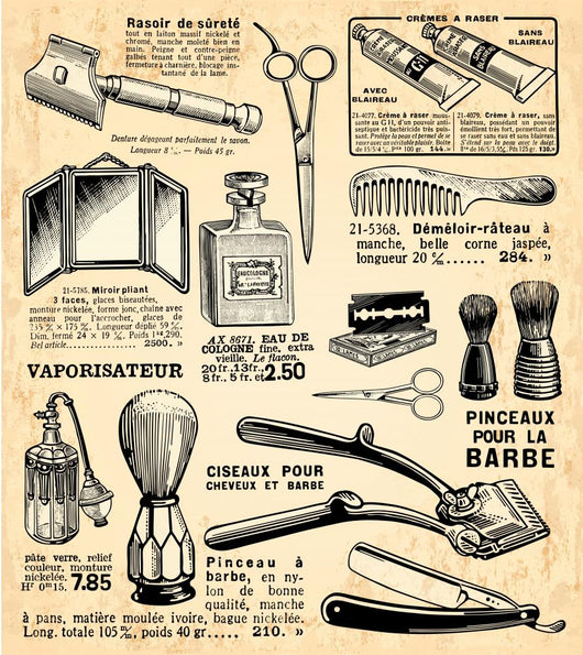 Shaving Utensils Wall Decal