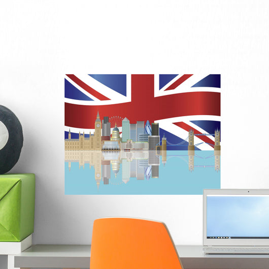 London Skyline with Union Wall Decal