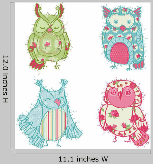 Shabby Chic Owls Wall Stickers Wall Decal