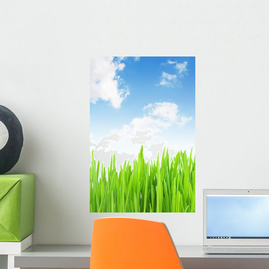 Grass Against the Sky Landscape Wall Decal