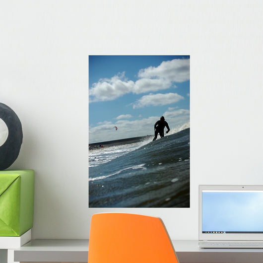 Surfer on a Wave Wall Decal