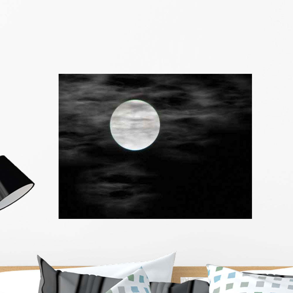 Moon and Clouds Wall Decal - WallMonkeys.com – Wallmonkeys