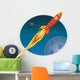 Spaceship Flying through Space Wall Decal