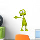 Alien Cartoon Pointing Wall Decal