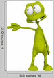 Alien Cartoon Pointing Wall Decal