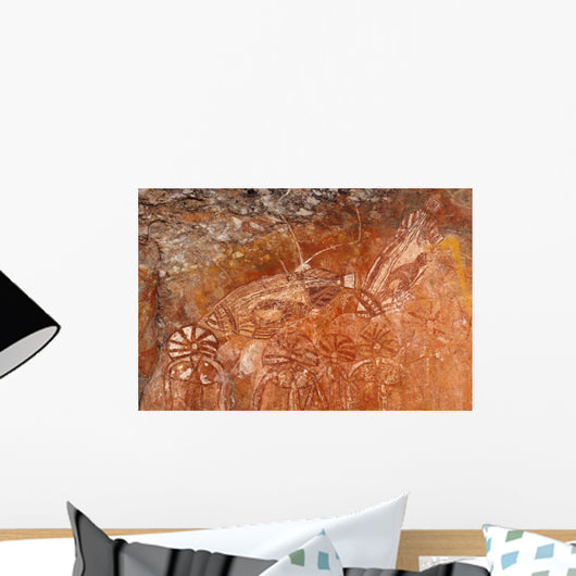 Aboriginal Rock Art Depicting Wall Decal