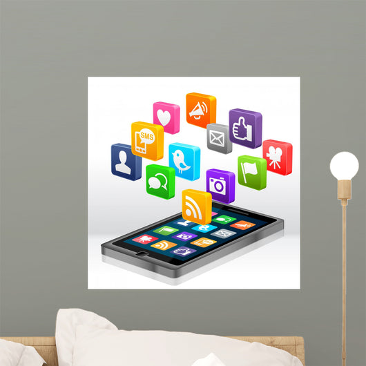 Social Media Apps Wall Decal