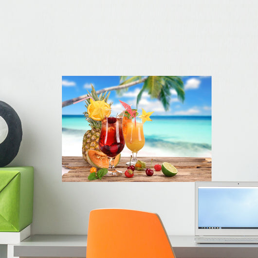 Cocktails Beach Wall Decal
