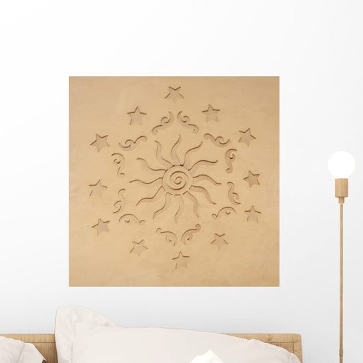 Stylized Sun Engraving Wall Decal