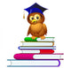 Owl Hat Sits Pile Wall Decal