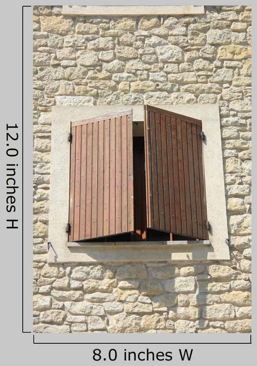 Window with Wooden Shutters Wall Decal