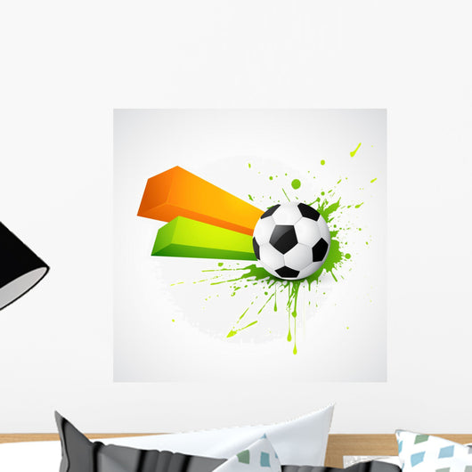 Abstract Style Football Design Wall Decal