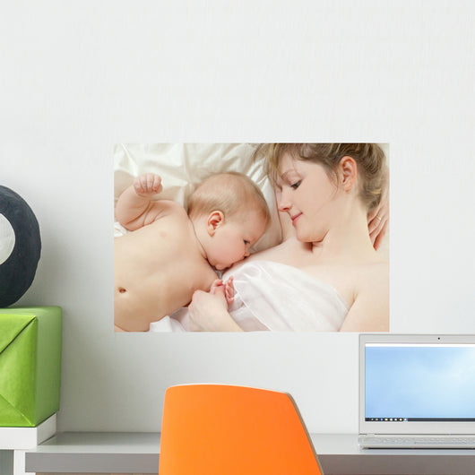 Breastfeeding Laying Down Wall Decal