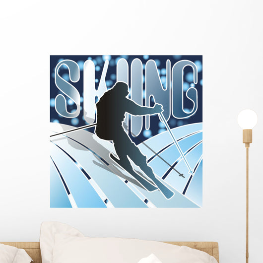 Skiing Wall Mural