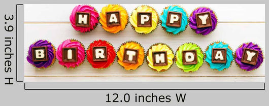 Happy Birthday Cupcakes Wall Decal